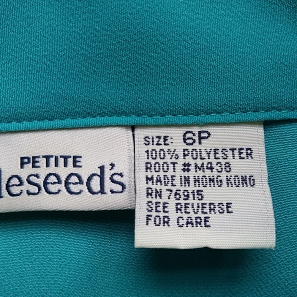 Appleseed's Petite Button Down Blouse Shirt 6 Petite Green - Picture 3 of 13